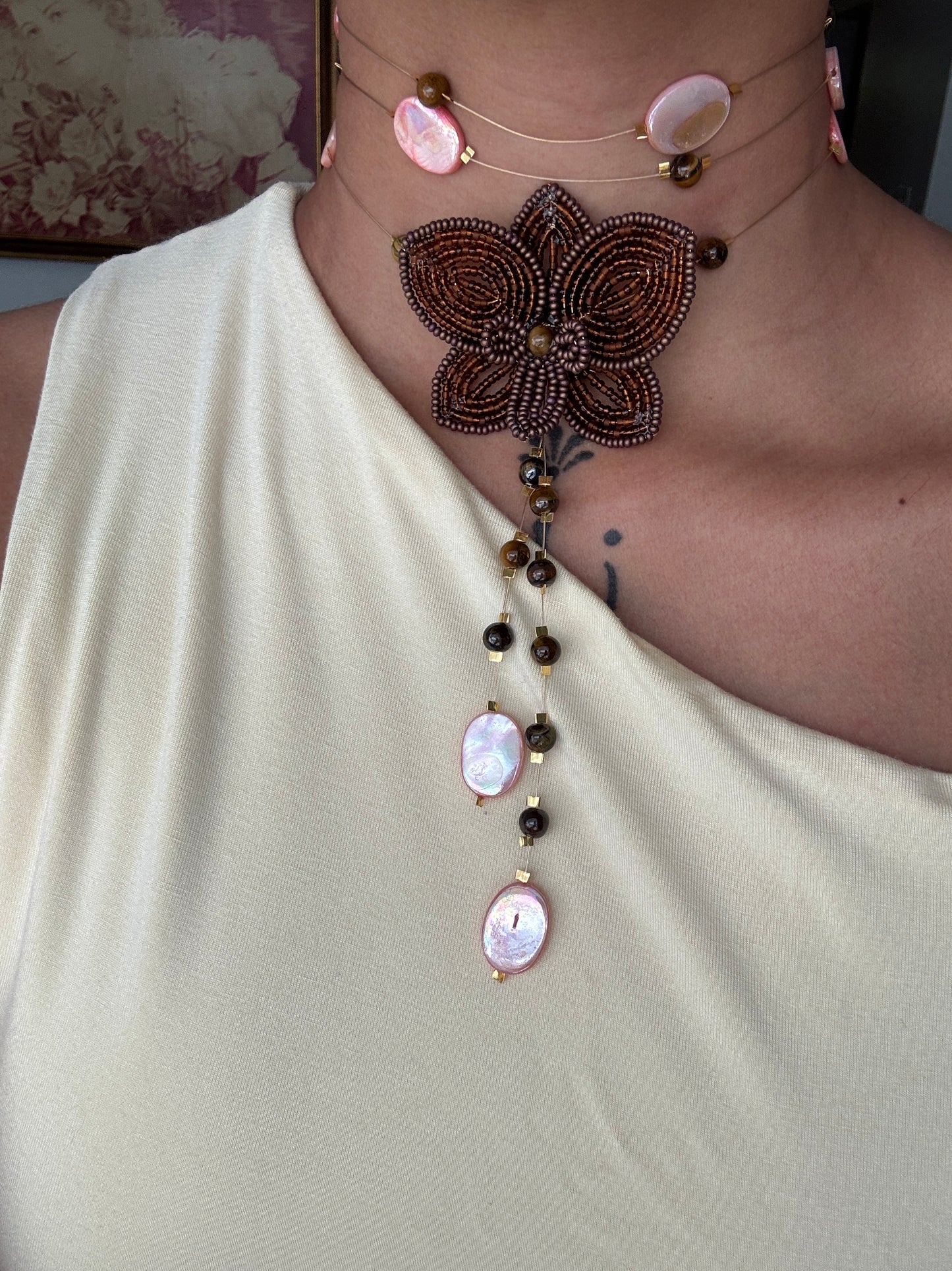 Gaia Orchid Waist Beads/ Necklace