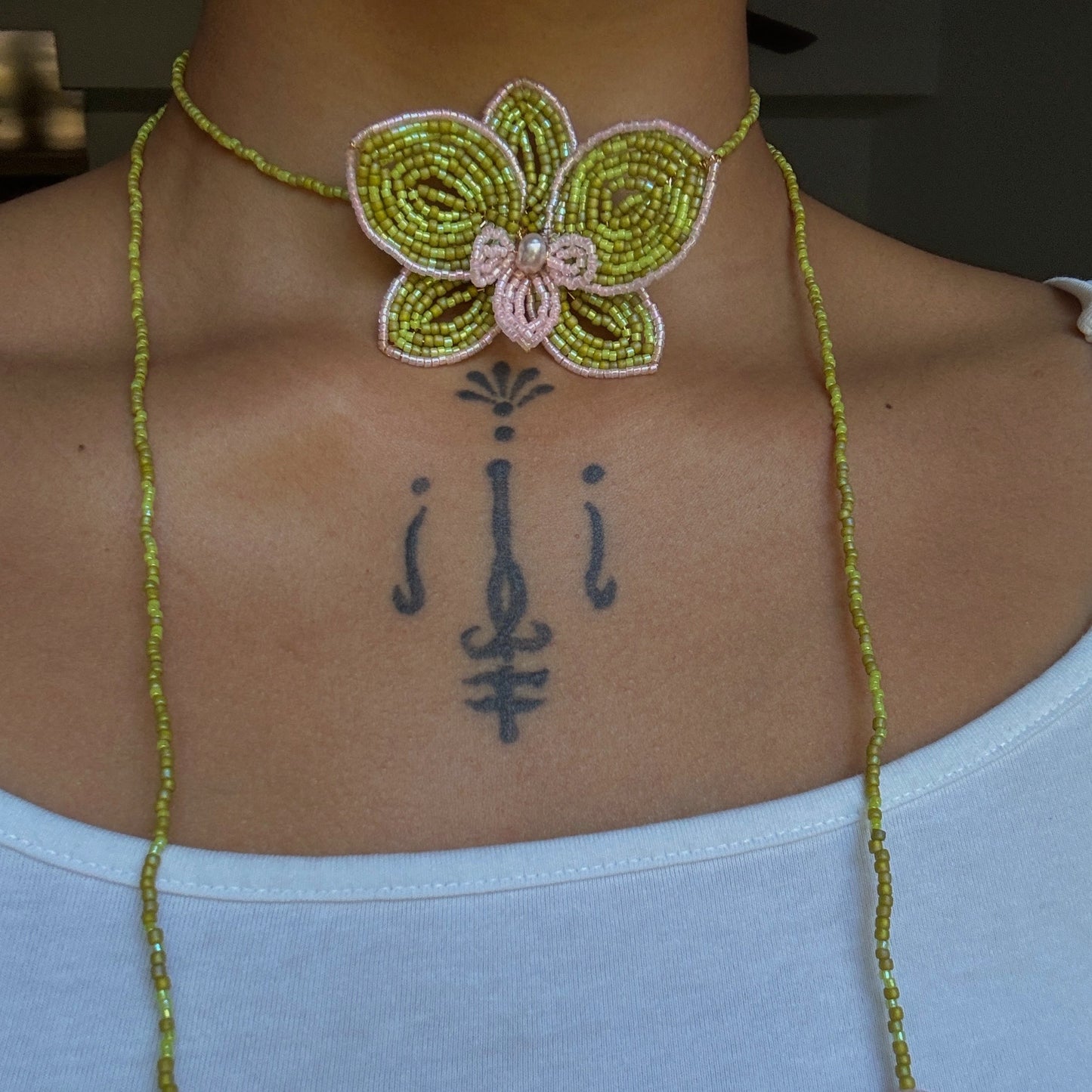 Garden Muse Orchid Necklace
