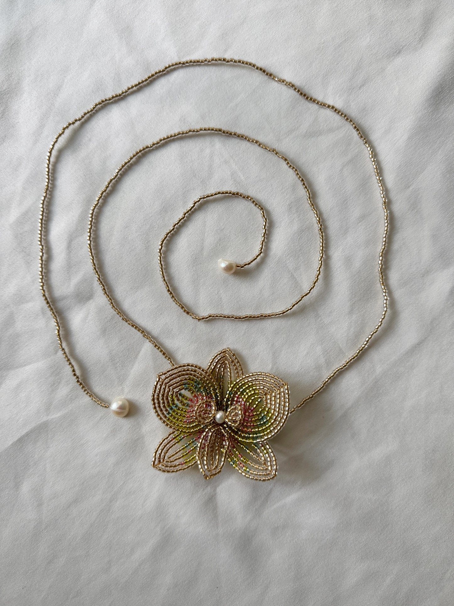 Sunset Orchid Necklace
