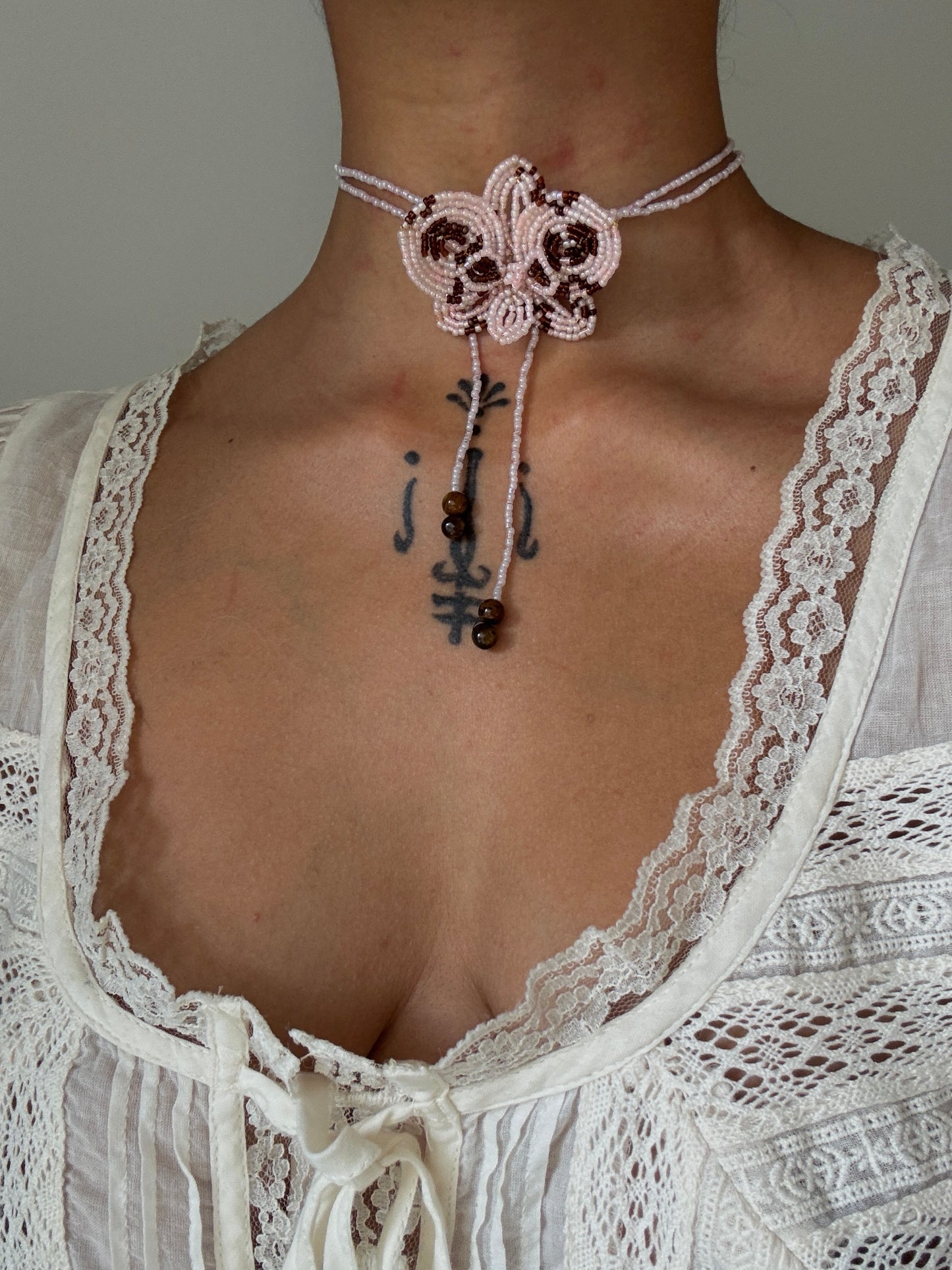 Cheetah Orchid Necklace