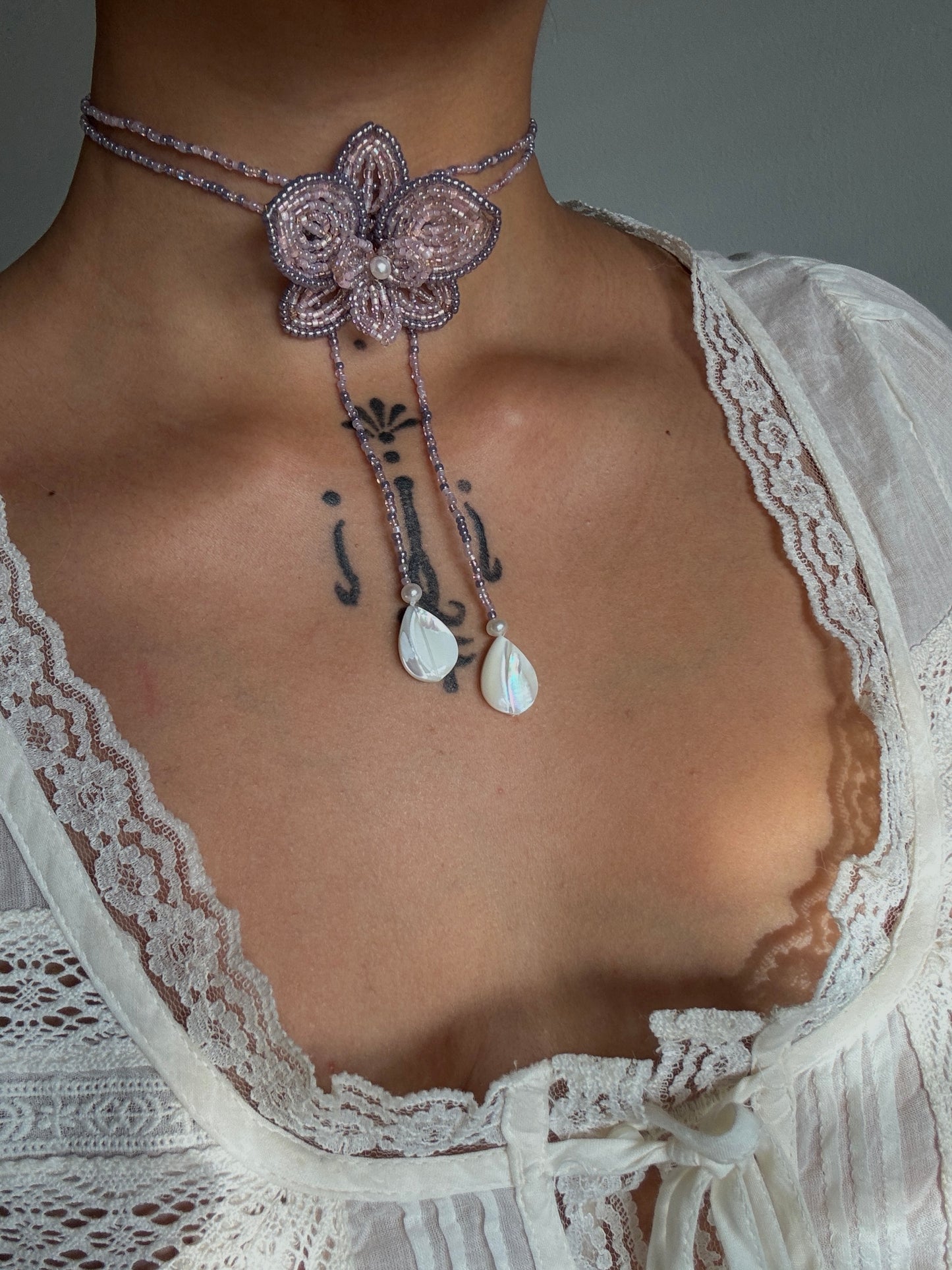 Wisteria Orchid Necklace