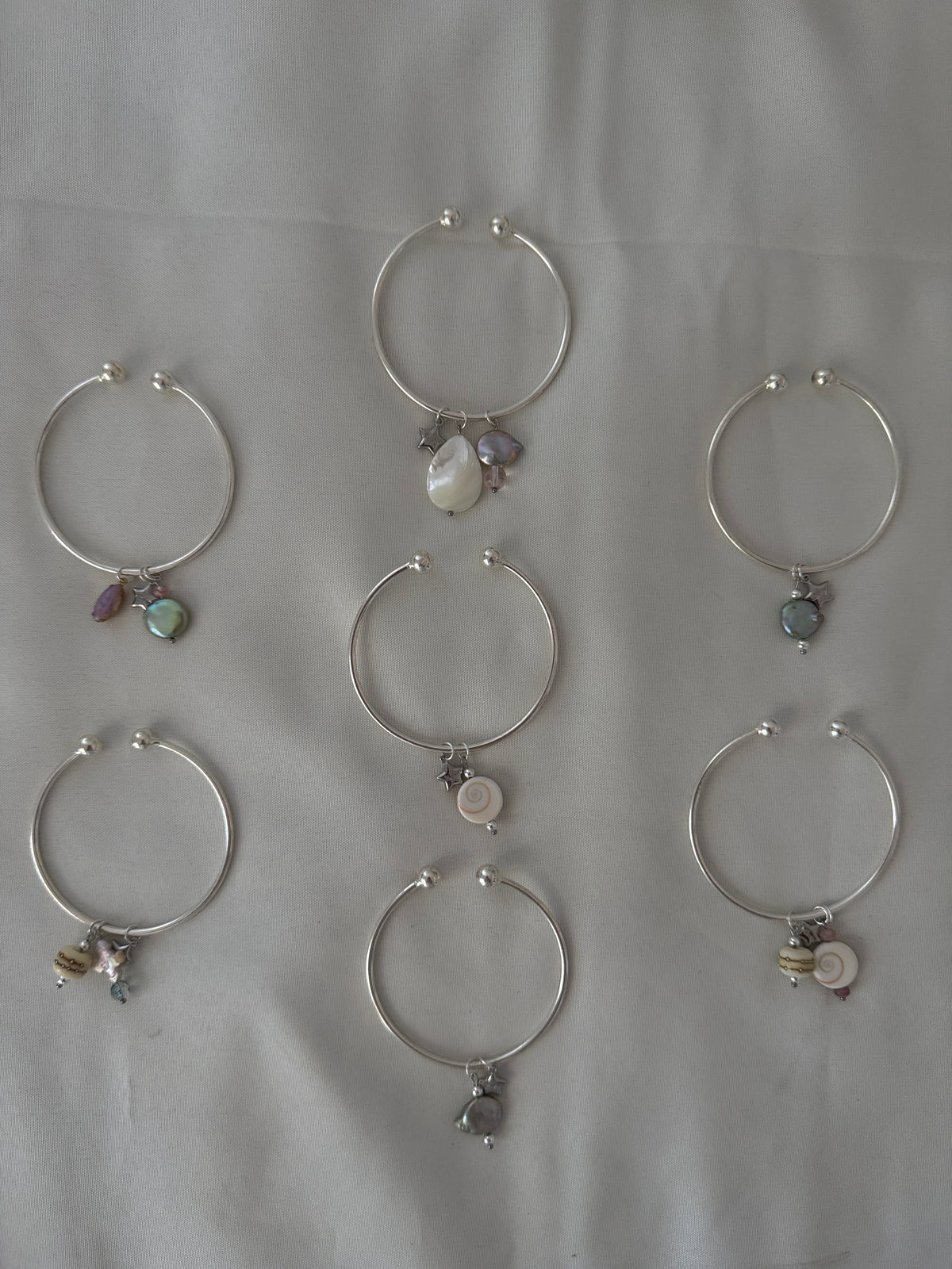 Sterling Silver Charm Bangles