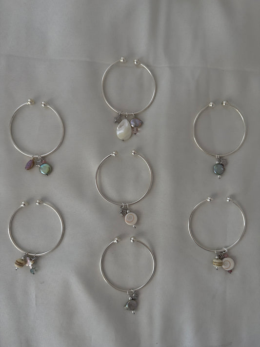Sterling Silver Charm Bangles