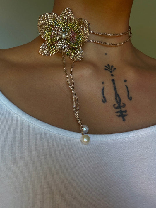 Sunset Orchid Necklace