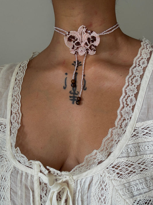 Cheetah Orchid Necklace