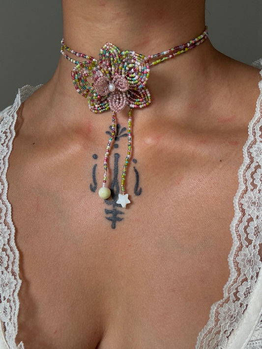 Pixie Dust Orchid Necklace