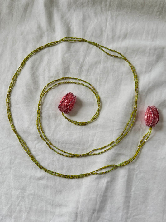 Sparkling Pink Tulip Necklace