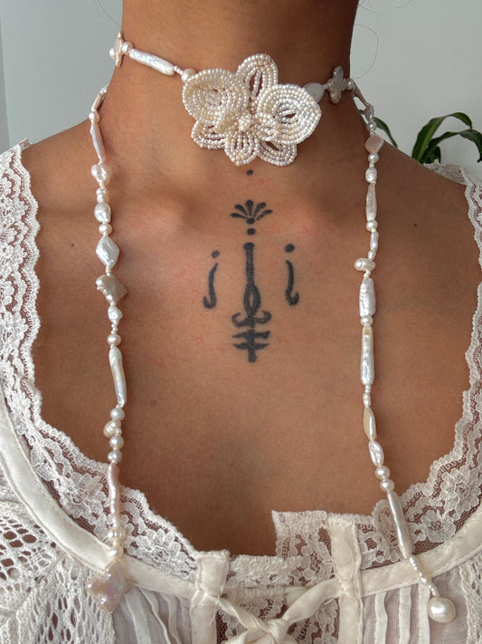 White Rabbit Orchid Necklace